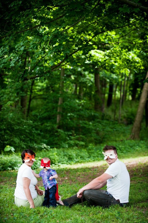 лисични карнавални костюми от семейство лисици