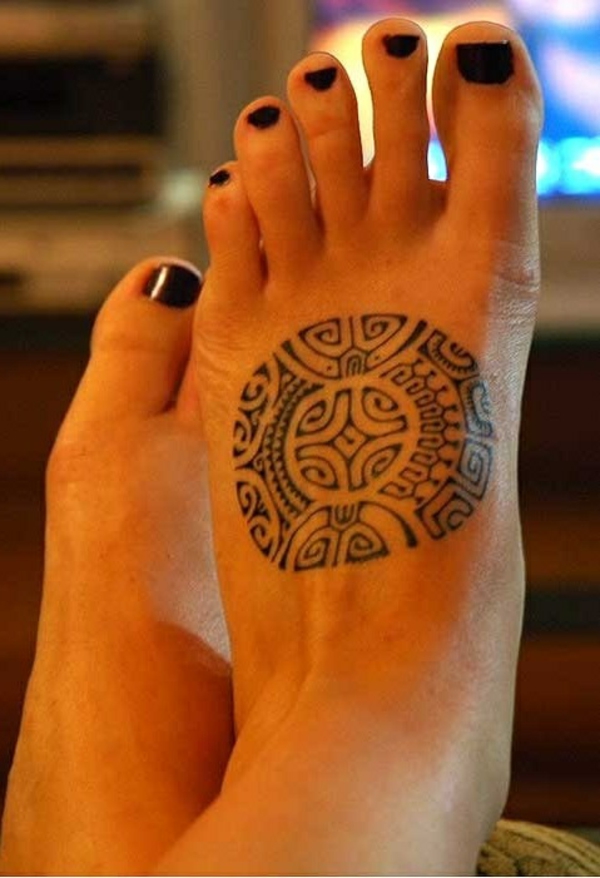 πόδι τατουάζ σχέδια πολυνησιακό
