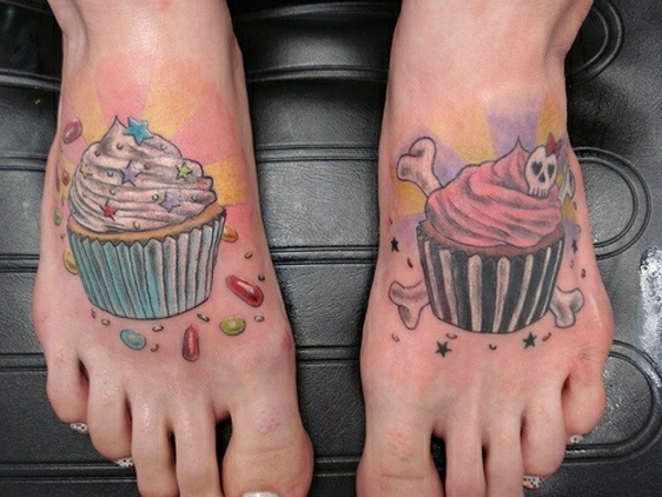 πόδια τατουάζ σχέδια τατουάζ εικόνες του κέικ