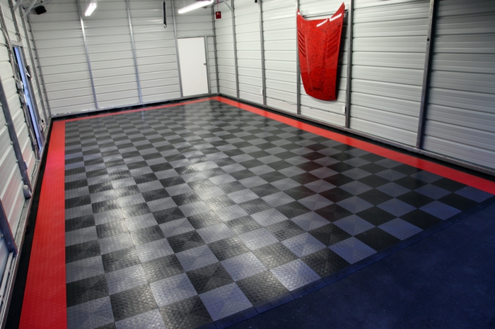 azulejos de garaje patrón de tablero de azulejos de piso de garaje
