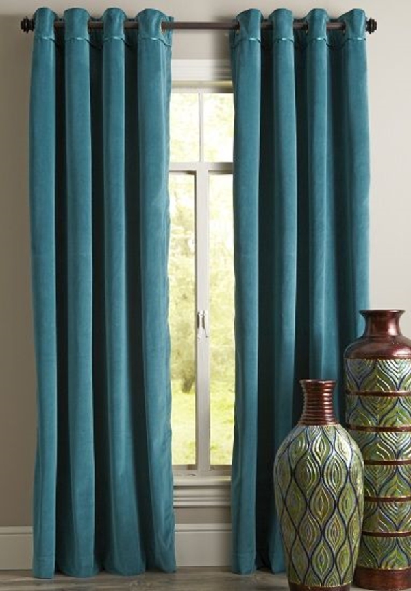 gardin uigennemsigtige turkis gardiner farve gardiner stof