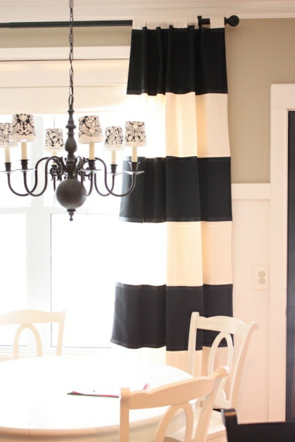 curtain decoration suggestions wide stripes