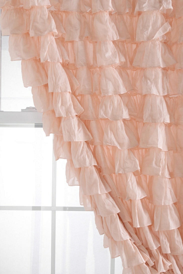cortinas decoración sugerencias viejo rosa rizado
