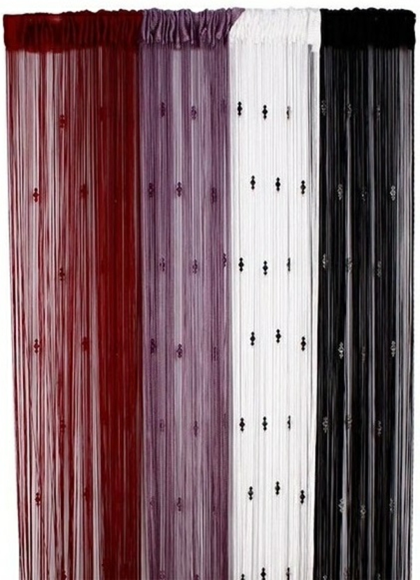 gardiner dekorasjoner forslag tråd gardin fargerike