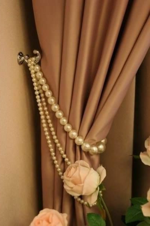 curtains decorations suggestions beads gown holder