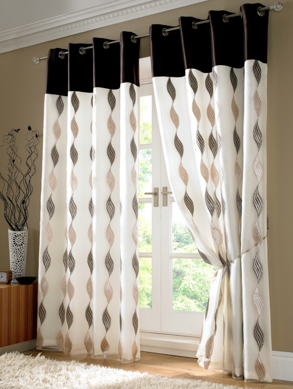 curtains decoration suggestions spiral pattern