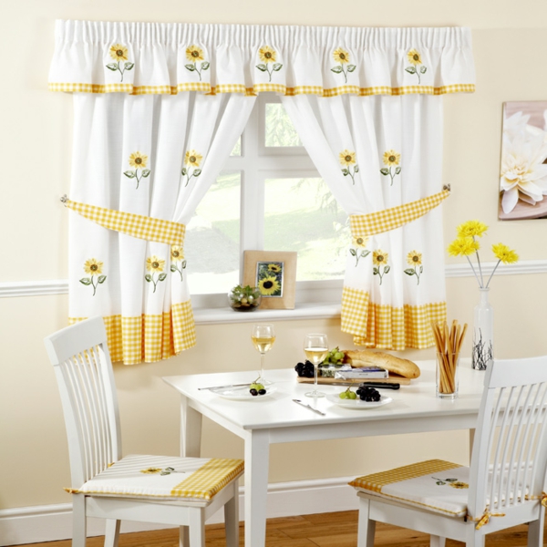 curtains decorations suggestions curtains sunflower pattern