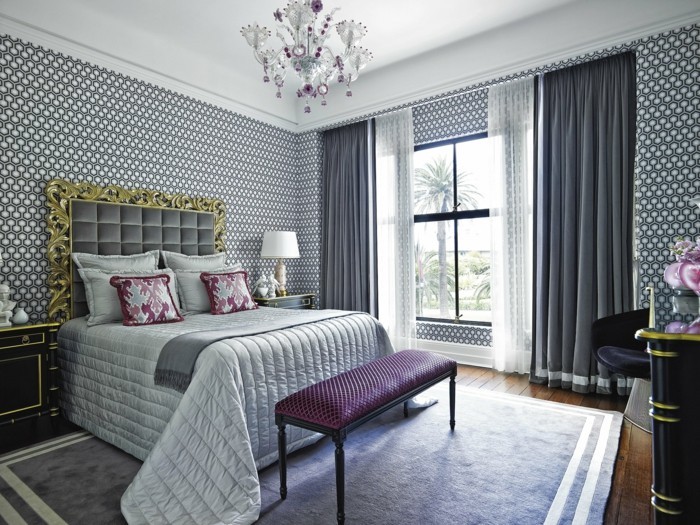 gardiner og gardiner ide om hvordan man kan kombinere tekstiler og mønstre i soveområdet
