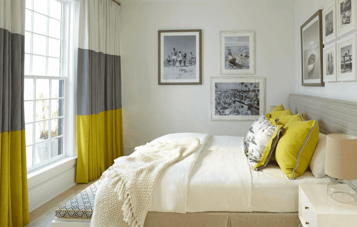 窗帘卧室新鲜条纹图案
