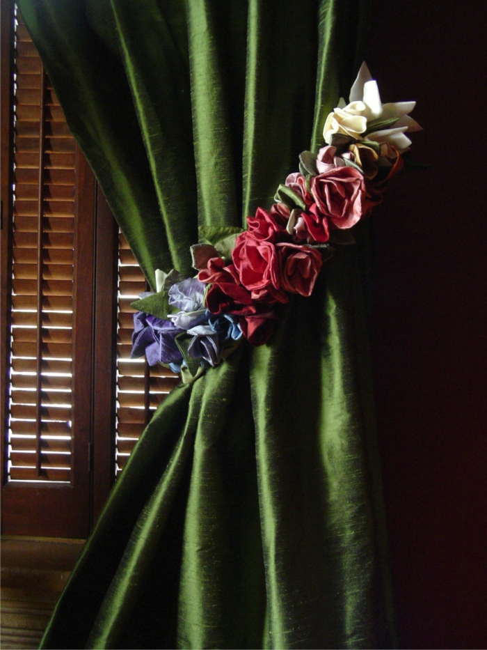Rideau rideaux rideaux rideaux accessoires arrangement de fleurs
