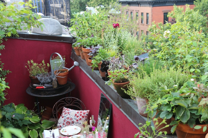 zahradní nápady malé zahradní balkon balkonové rostliny