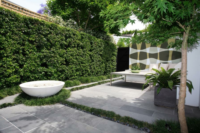 zahradní nápady minimalistické zahradní nápady městský styl