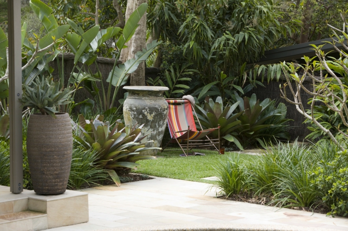 градински дизайн сгъваеми градински столове растения