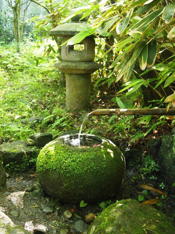 Ιδέες κήπου Εξωραϊσμός Feng Shui ιαπωνική τέχνη συντριβάνι