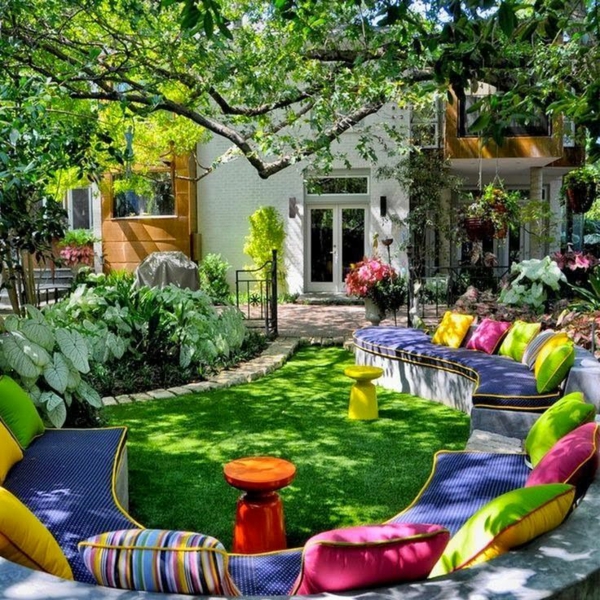 ιδέες κήπου κηπουρική μαξιλάρι σχεδιαστής σκαμνί