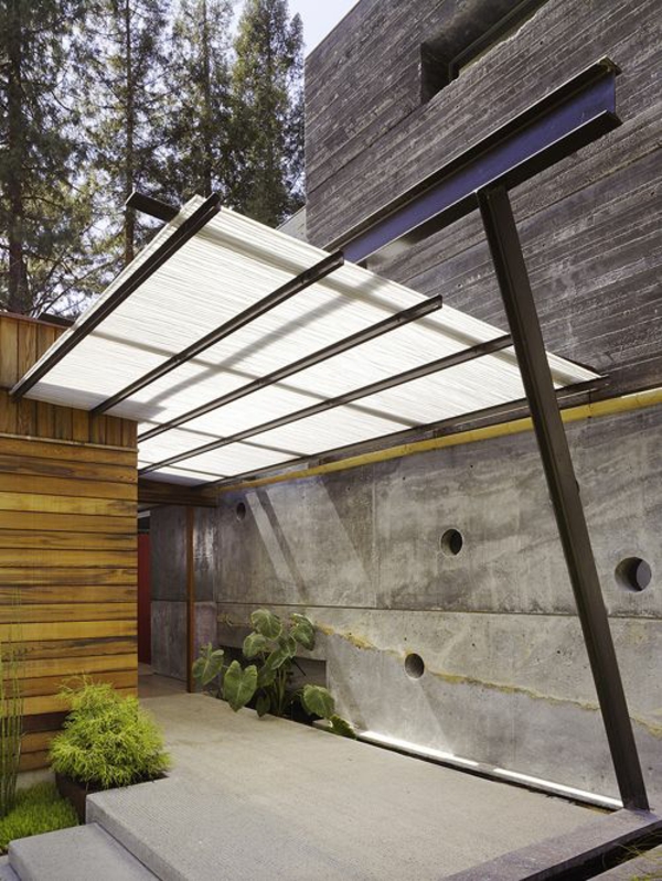garden pergola made of metal privacy protection patio courtyard
