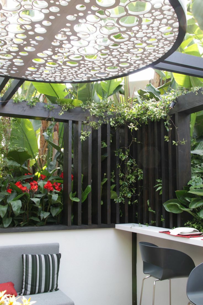 jardin pergola design moderne idées de jardinage fleurs