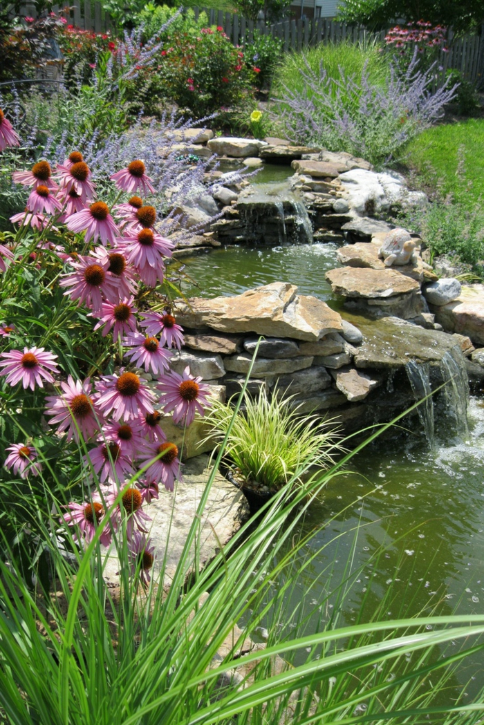 Καταρράκτης στον κήπο δημιουργήστε το δικό σας εξωτερικό λουλούδι νερό