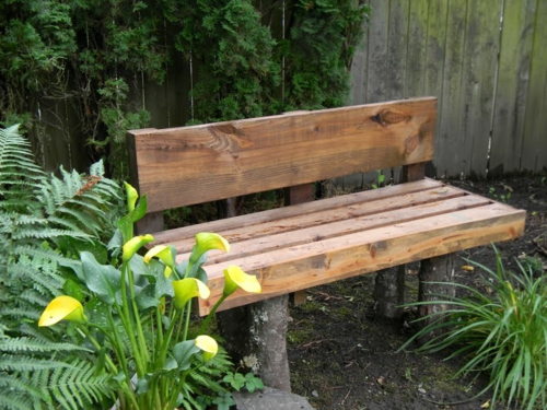σχέδιο άνοιξη σχεδιασμό ξύλο μέταλλο κήπο κήπο πάγκο DIY