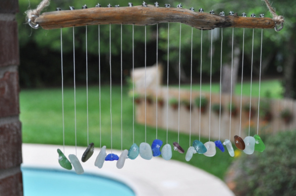 gartendeko idées d'artisanat dans le jardin windspiel gemstones