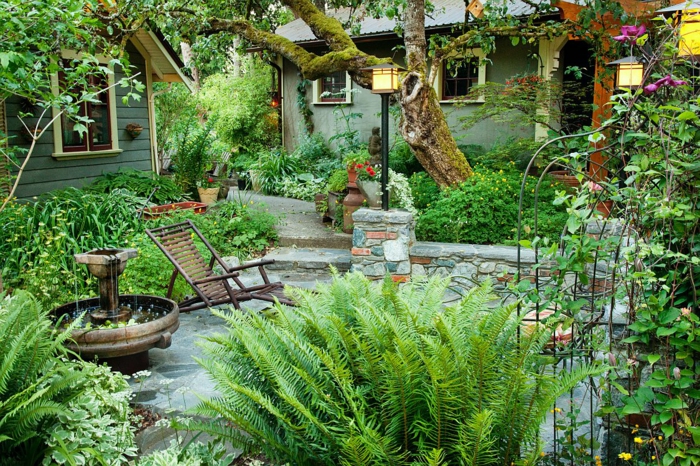 градински примери градинарски идеи фонтан