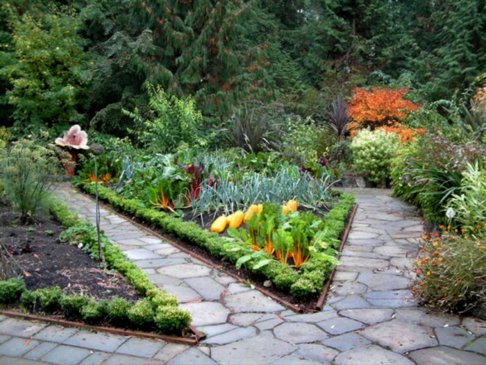 moje krásná zahrada zahradničení nápady chodník trojúhelník