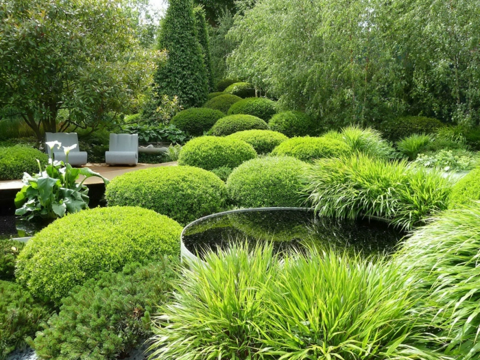 kaunis puutarha puutarhanhoito ideoita kävelytie vihreä