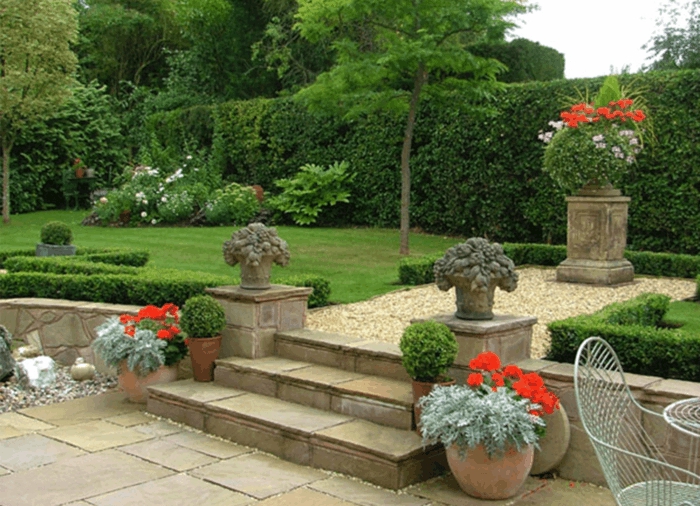 puutarhanhoito esimerkkejä puutarhanhoito ideoita kävelytie-kiven koristelu