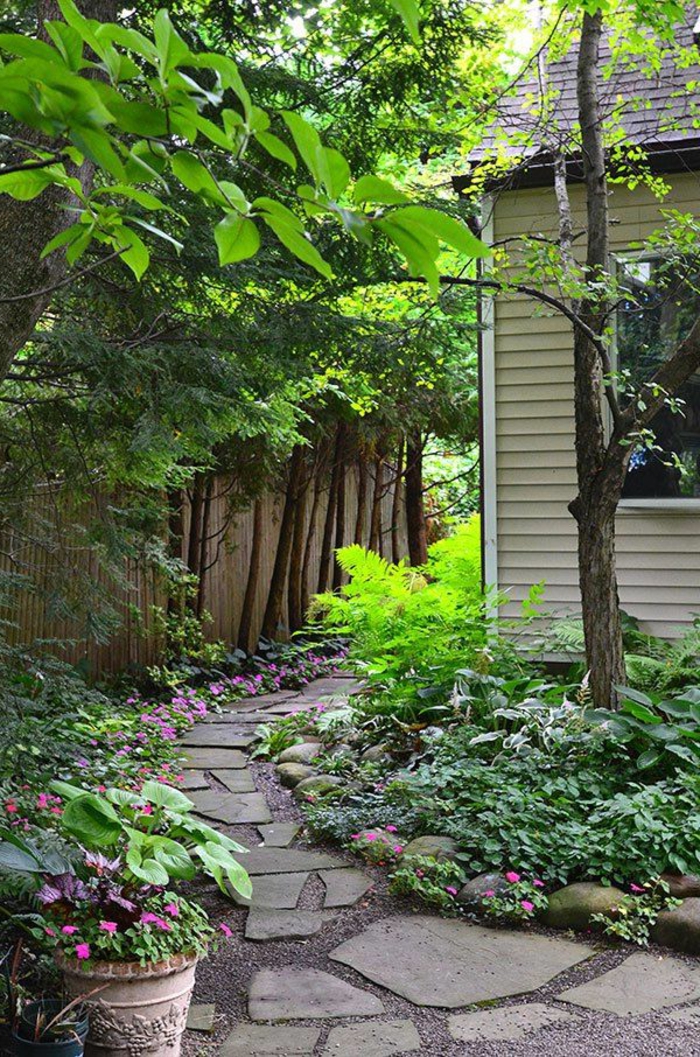 حديقة تصميم حديقة مسار حديقة النباتات بوعاء النباتات منزل الواجهة