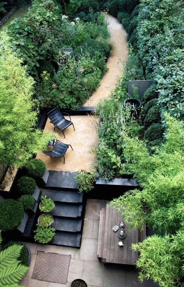 idées de jardinage ville style jardin escaliers planteur