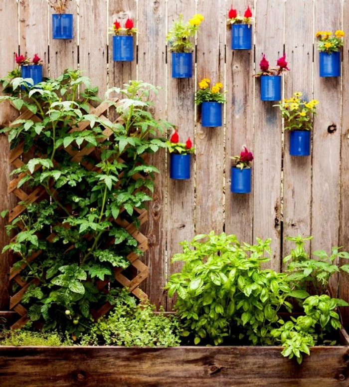 园艺观念园艺DI​​Y装饰理念锡罐绘盆栽花卉园林植物