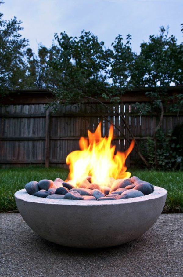 idées de jardinage cheminée moderne