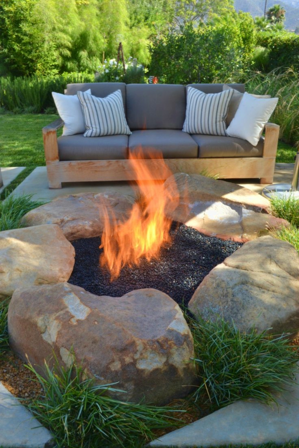 园艺的想法现代壁炉沙发