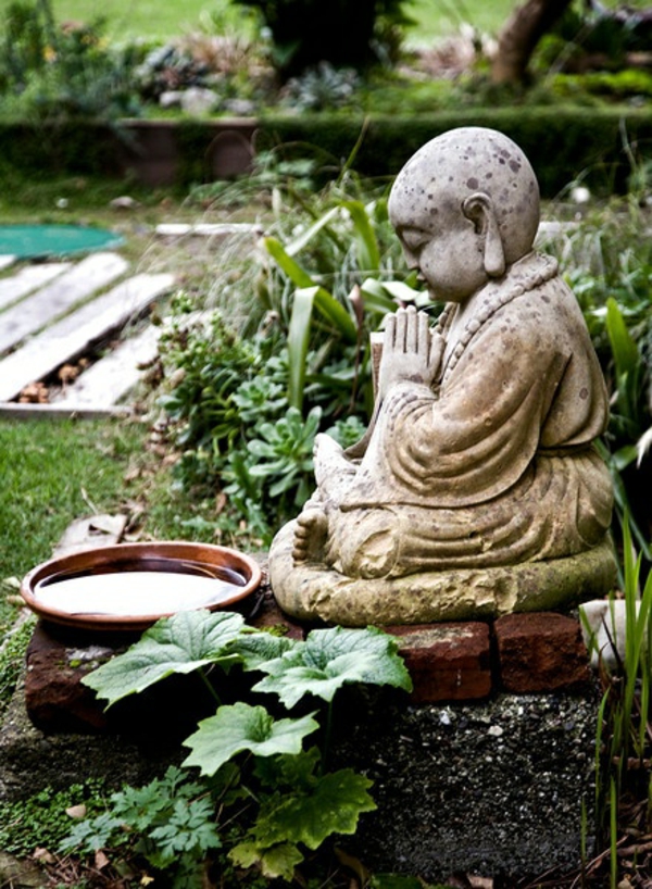 estatua de Buda de arte de jardinería figuras de Buda en el jardín