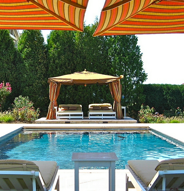 aménagement paysager patio piscine extérieure