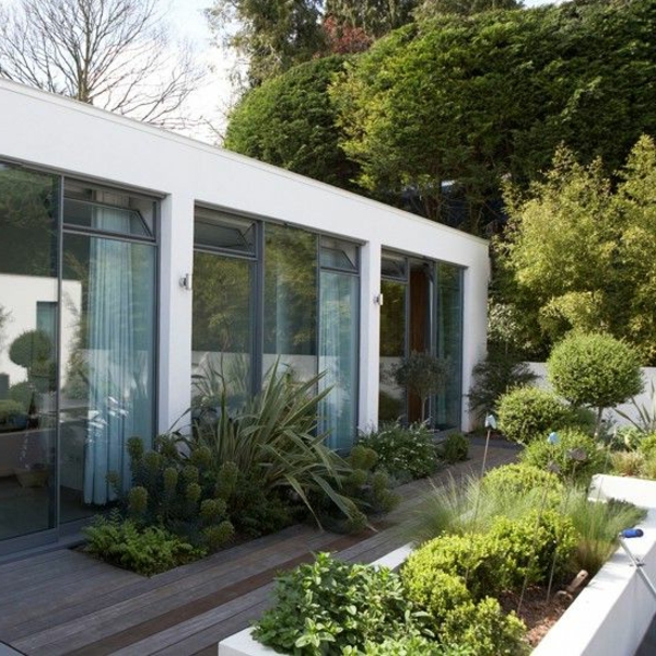 创造想法图像花园设计现代门面玻璃