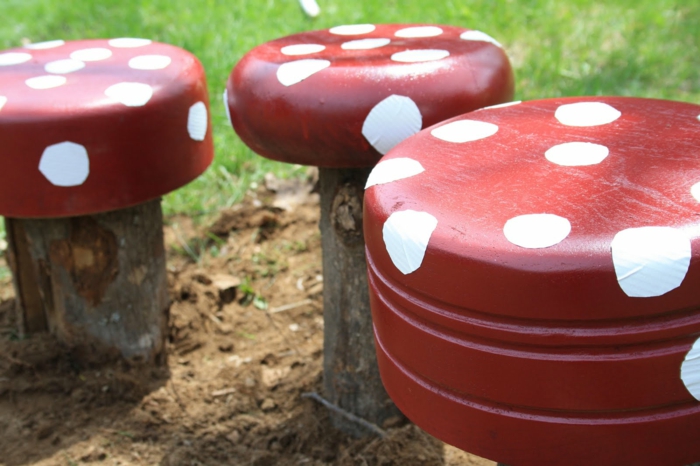 jardin idées jardin decoides champignons créatif