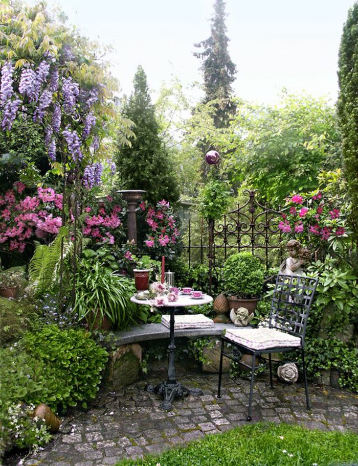 花园的想法花园路径设计理念花园家具的花朵
