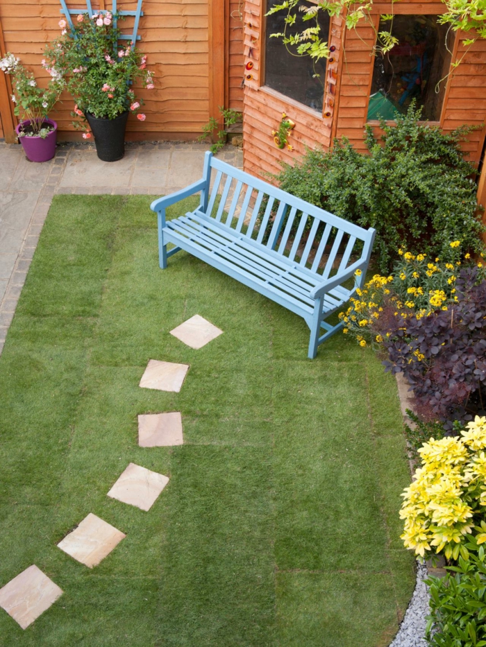 花园的想法花园路径设计思路走道花园长凳草坪花盆