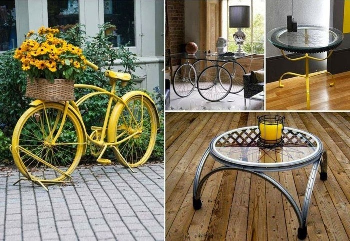 idées de jardin avec vélo diy design de jardin pas cher