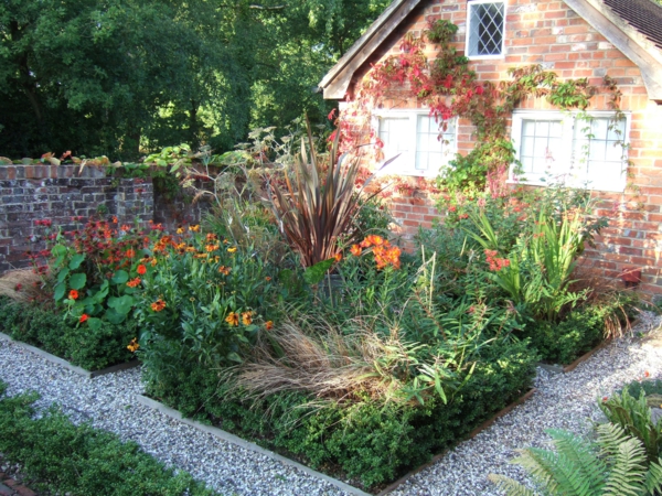 градински идеи площади камъчета градина цветя летни растения пътеки създайте