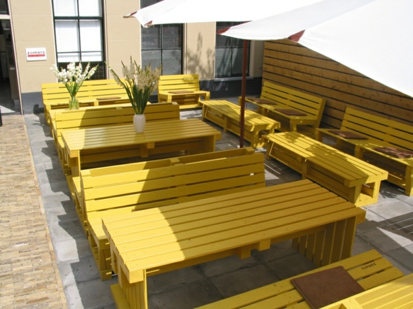 mobilier de gradina din paleti mobilier gastronomic terasa dotata