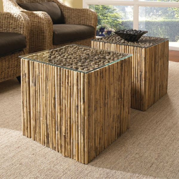 mobilier de gradina bambus mese laterale mese de sufragerie