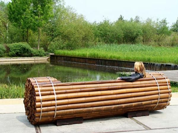 mobilier de gradina de lux de bambus designer mobilier banc