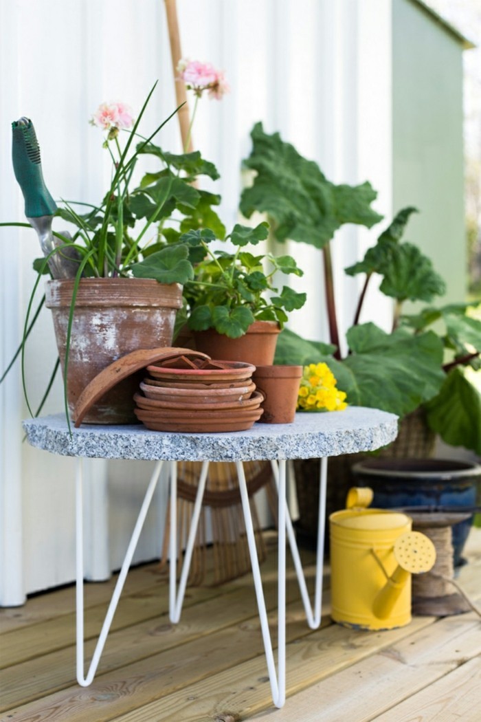 muebles de jardín construye tu propia mesa auxiliar de mesa de jardín