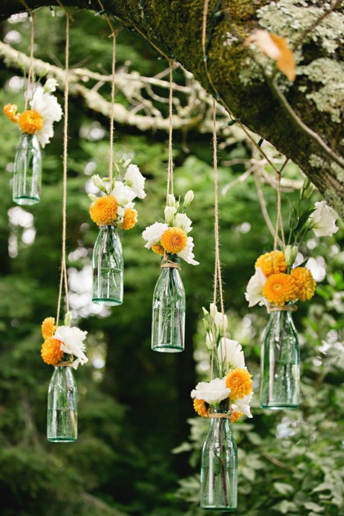 花园派对装饰DIY想法瓶花