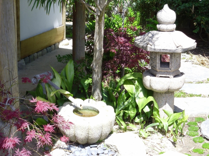 κηπουρική ιαπωνική φύτευση βρύση κήπου
