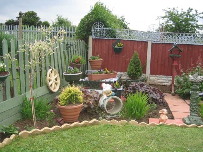 κηπουρική αστεία ιδέες κήπου φυτά κρεβάτια κήπο φράχτη