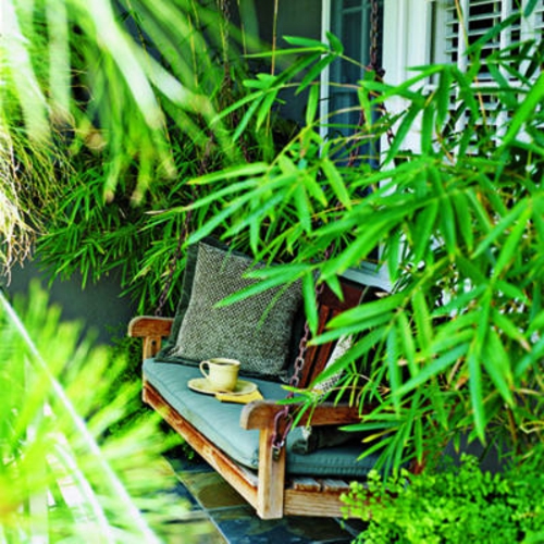 balançoire de jardin construisez-vous bois oreiller bambou