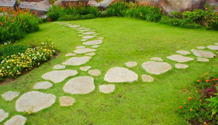 градински камъни градина форма идеи градина пътека стъпки